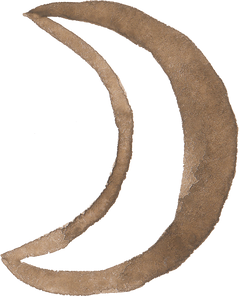 Alchemy Solar System watercolor symbol Moon